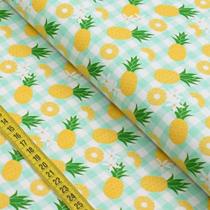 Tecido Estampado Para Patchwork - Frutaria 6 Abacaxi (0,50x1,40)