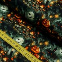 Tecido Estampado para Patchwork - Halloween 2024 : Castelo Assombrado (0,40x1,50)
