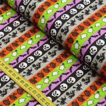 Tecido Estampado para Patchwork - Halloween : Composê Listrado Bruxas e Fantasmas (0,50x1,40) Tecido Estampado para Patchwork - Halloween : Composê Listrado Bruxas e Fantasmas (0,50x1,40)
