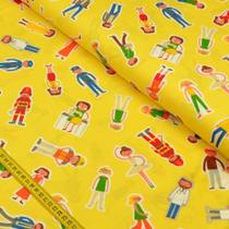 Tecido Estampado para Patchwork - Historinhas de Pano: A Cidade Pessoas (0,50x1,50)