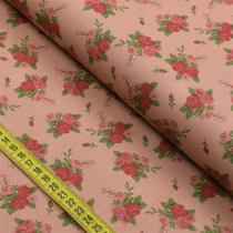 Tecido Estampado para Patchwork - I Love Roses by MC Design : Rosas Rose (0,50x1,40)