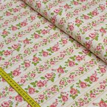 Tecido Estampado para Patchwork - Jardim de Rosas Cor 2260 (0,50x1,40)