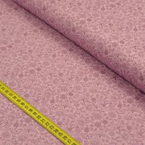 Tecido Estampado para Patchwork - Jardim Florido: Básico Delicado Rosa (0,50x1,40) - Fuxicos e Fricotes