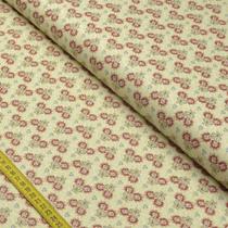 Tecido Estampado para Patchwork - Libélulas: Floral Fundo Amarelo (0,50x1,40)