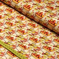 Tecido Estampado Para Patchwork - Love Coffee 3 (0,50x1,50)