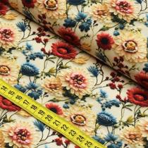 Tecido Estampado Para Patchwork - Mania Floral Exclusive 1 (0,50x1,50)