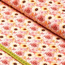 Tecido Estampado Para Patchwork - Melissa : Flor 1 (0,50x1,50)
