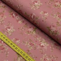 Tecido Estampado para Patchwork - Millyta La Vie En Rose : Rosas Media Rose (0,50x1,40)