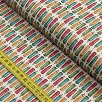 Tecido Estampado Para Patchwork - Minhas Artes : Mini Lápis de Cor (0,50x1,40) Tecido Estampado Para Patchwork - Minhas Artes : Mini Lápis de Cor (0,50x1,40)