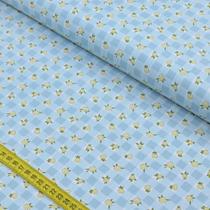 Tecido Estampado para Patchwork - Miss Daisy: Mini Daisy no Xadrez Azul (0,50x1,40) Tecido Estampado para Patchwork - Miss Daisy: Mini Daisy no Xadrez Azul (0,50x1,40)