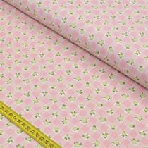 Tecido Estampado para Patchwork - Miss Daisy: Mini Daisy no Xadrez Rose (0,50x1,40)