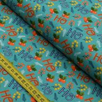 Tecido Estampado para Patchwork - Natal 04 : Ho Ho Ho (0,50x1,40)
