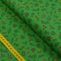 Tecido Estampado para Patchwork - Natal: Azevinha Fundo Verde (0,50x1,40) Tecido Estampado para Patchwork - Natal: Azevinha Fundo Verde (0,50x1,40)