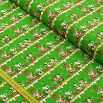 Tecido Estampado para Patchwork - Natal Disney: Mickey e Minnie Verde (0,50X1,40) Tecido Estampado para Patchwork - Natal Disney: Mickey e Minnie Verde (0,50X1,40)