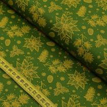Tecido Estampado para Patchwork - Natal : Flor Espírito Santo Verde 2651 (0,50x1,50) Tecido Estampado para Patchwork - Natal : Flor Espírito Santo Verde 2651 (0,50x1,50)