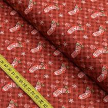 Tecido Estampado Para Patchwork - Natal : Meias (0,50x1,40)