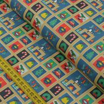 Tecido Estampado para Patchwork - Natal: Snoopy Selos de Natal (0,50x1,40) Tecido Estampado para Patchwork - Natal: Snoopy Selos de Natal (0,50x1,40)