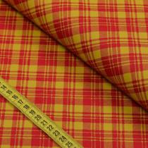 Tecido Estampado para Patchwork - Natal : Xadrez Diagonal Vermelho 2658 (0,50x1,50)