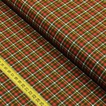 Tecido Estampado para Patchwork - Natal : Xadrez Jingle Bells 2533 (0,50x1,50)