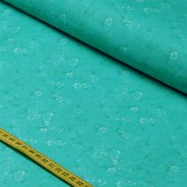 Tecido Estampado Para Patchwork - Oriental : Flores Oriental Fundo Verde (0,50x1,50) Tecido Estampado Para Patchwork - Oriental : Flores Oriental Fundo Verde (0,50x1,50)