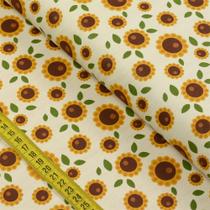 Tecido Estampado Para Patchwork - Outono : Flor Raio De Sol Creme (0,50x1,40) Tecido Estampado Para Patchwork - Outono : Flor Raio De Sol Creme (0,50x1,40)
