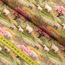 Tecido Estampado para Patchwork - Ovelhas no Pasto (0,50x1,40)
