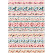 Tecido Estampado Para Patchwork - Pano Pra Mangga : Barrado 3D Azul (0,50x1,40) Tecido Estampado Para Patchwork - Pano Pra Mangga : Barrado 3D Azul (0,50x1,40)