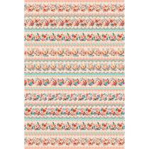 Tecido Estampado Para Patchwork - Pano Pra Mangga : Barrado 3D Rosê (0,50x1,40) Tecido Estampado Para Patchwork - Pano Pra Mangga : Barrado 3D Rosê (0,50x1,40)