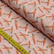 Tecido Estampado para Patchwork - Páscoa : Mini Cenouras Rosa (0,50x1,40) Tecido Estampado para Patchwork - Páscoa : Mini Cenouras Rosa (0,50x1,40)