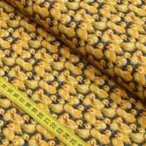 Tecido Estampado para Patchwork - Patinhos Amarelo (0,50x1,40)