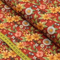 Tecido Estampado para Patchwork - Picnic : Picnic Grande Vermelho (0,50x1,40)