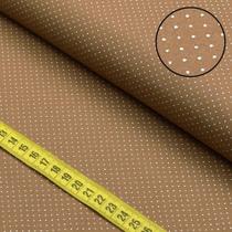 Tecido Estampado Para Patchwork - Poá Marrom Cor 1624 (0,50X1,40)