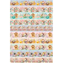 Tecido Estampado Para Patchwork - Poesia Dos Pássaros : Barrado Pássaros (0,50x1,40) Tecido Estampado Para Patchwork - Poesia Dos Pássaros : Barrado Pássaros (0,50x1,40)