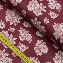 Tecido Estampado para Patchwork - Provençal : Floral Bordô (0,50x1,40) Tecido Estampado para Patchwork - Provençal : Floral Bordô (0,50x1,40)