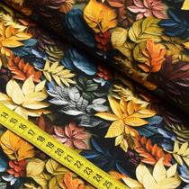 Tecido Estampado para Patchwork - Renata Blanco : Folhas Coloridas (0,50x1,40) Tecido Estampado para Patchwork - Renata Blanco : Folhas Coloridas (0,50x1,40)