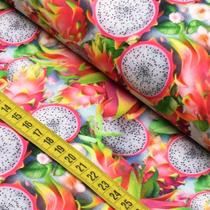 Tecido Estampado para Patchwork - Salada de Frutas : Pitaya (0,50x1,50)