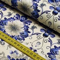 Tecido Estampado para Patchwork - Sarja Impermeável - Arabescos : Arabesco (0,50x1,70) Tecido Estampado para Patchwork - Sarja Impermeável - Arabescos : Arabesco (0,50x1,70)