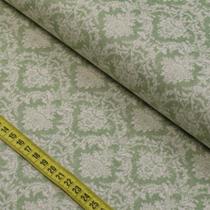 Tecido Estampado para Patchwork - Secret Garden : Millyta Vergara Arabesco Fundo Verde (0,50x1,40)