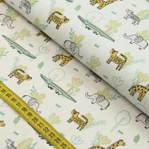Tecido Estampado para Patchwork - Selva By Mariana Curti : Savana Fundo Branco (0,50x1,40) Tecido Estampado para Patchwork - Selva By Mariana Curti : Savana Fundo Branco (0,50x1,40)