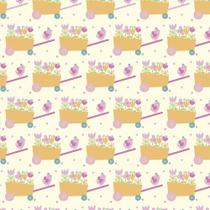 Tecido Estampado para Patchwork - Semeart: Carrinhos de Flores (0,50x1,40) Tecido Estampado para Patchwork - Semeart: Carrinhos de Flores (0,50x1,40)