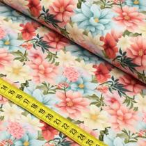 Tecido Estampado Para Patchwork - Soft Daises 2 D550 (0,50x1,50)