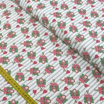 Tecido Estampado para Patchwork - Sonho e Magia: Bonecas Asas Jade (0,50x1,40)