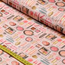 Tecido Estampado para Patchwork - Spa Party por Storia Stampa : Make Up (0,50x1,50)