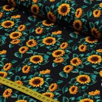 Tecido Estampado para Patchwork - Sunflower : Girassol Médio (0,50x1,50) Tecido Estampado para Patchwork - Sunflower : Girassol Médio (0,50x1,50)
