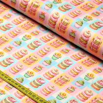 Tecido Estampado Para Patchwork - Sweeties 8 (0,50x1,50)