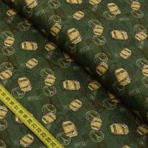 Tecido Estampado para Patchwork - TBT Viagem : Mini Malas (0,50x1,40) Tecido Estampado para Patchwork - TBT Viagem : Mini Malas (0,50x1,40)