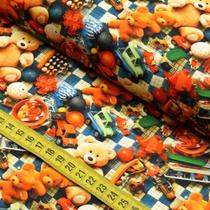 Tecido Estampado para Patchwork - Toys : Ursos (0,50x1,50)