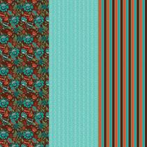 Tecido Estampado para Patchwork - Trio Idian (0,50x1,40)