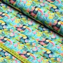 Tecido Estampado Para Patchwork - Tropi : Tucanos (0,50x1,50)