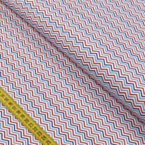 Tecido Estampado para Patchwork - Ursinhos Marinheiros : Chevron Náutico (0,50x1,40)